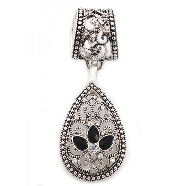 Scarf Ring - Interchangable - Casting Tear Drop - SR-OG00036ASJET